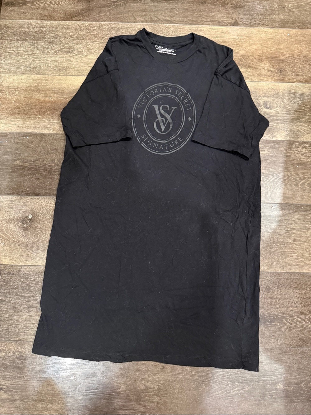 Victoria's Secret Signature Black Logo Sleep Shirt